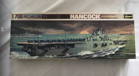 1/5 US Aircraft Carrier Hancock Model Kit (Waterline series)