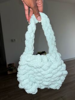 Baby blue mini purse