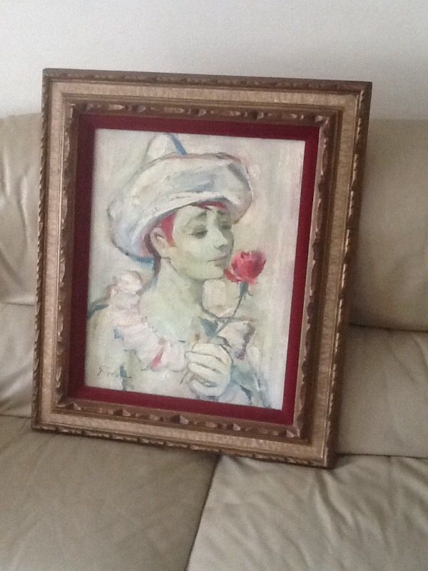 vintage oil painting by Fiecher