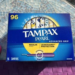 Mostly Full Box Of New tampax Pearl Tampons 