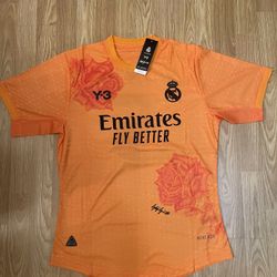 Real Madrid Y-3 23-24 Orange Jersey (Bellingham Available)