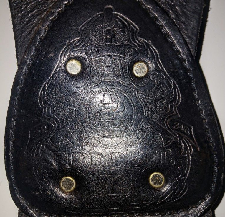 SMITHIES Custom Leather Firefighter Suspenders Made in USA.