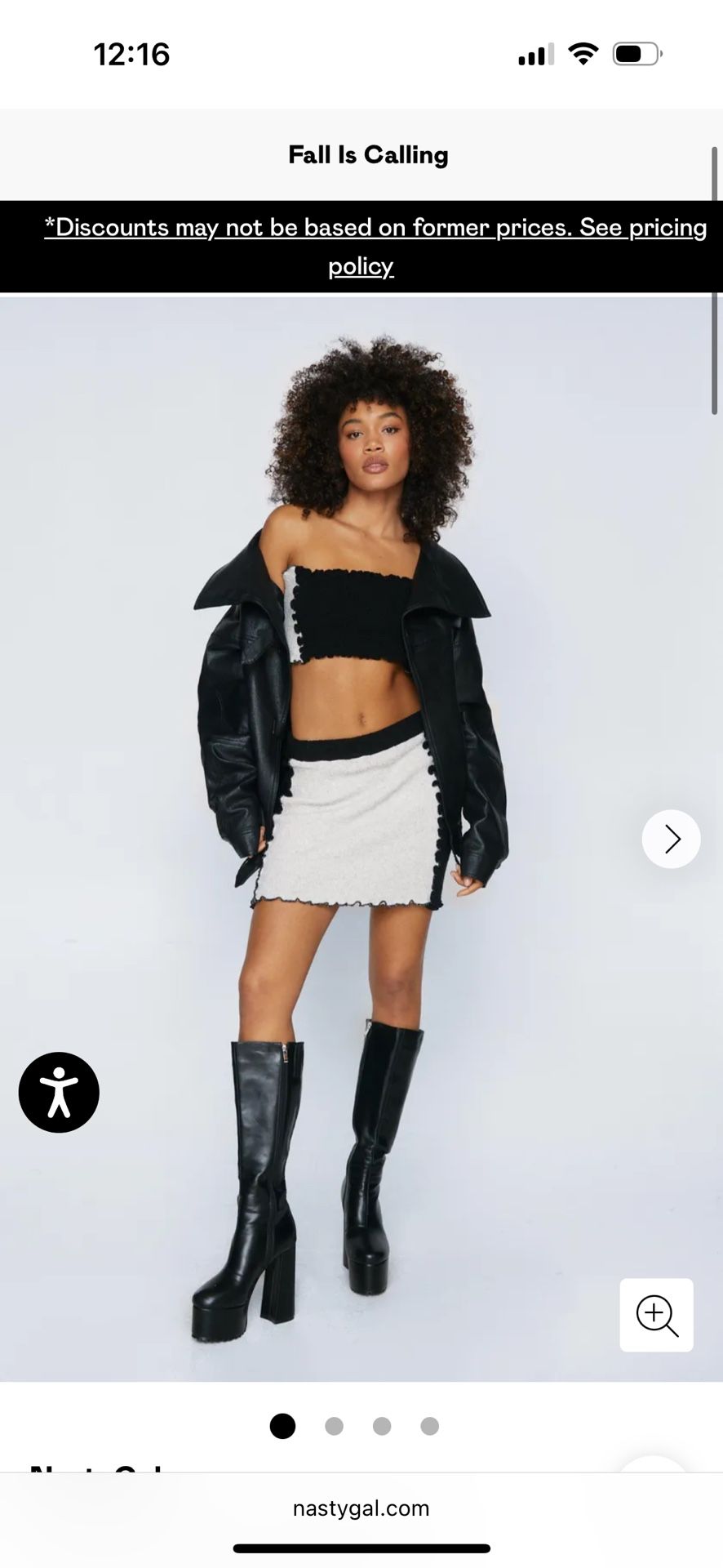 Nasty Gal Exposed Seam Knitted Skirt