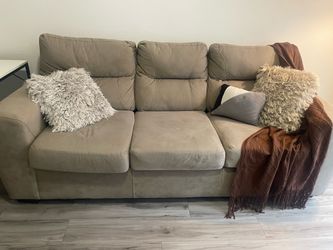 3-Seat Beige Reclining Sofa – $200 OBO