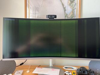Samsung 34” Curved Ultrawide Monitor - Partially Works