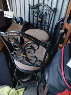 Black and tan bar stools