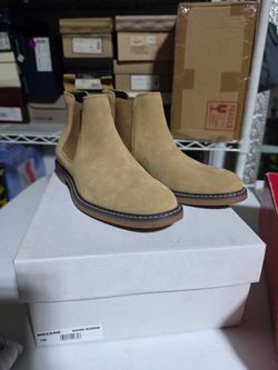 Mrzane Sand Suede Chelsea Boots Size 7M