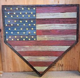 American flag home base