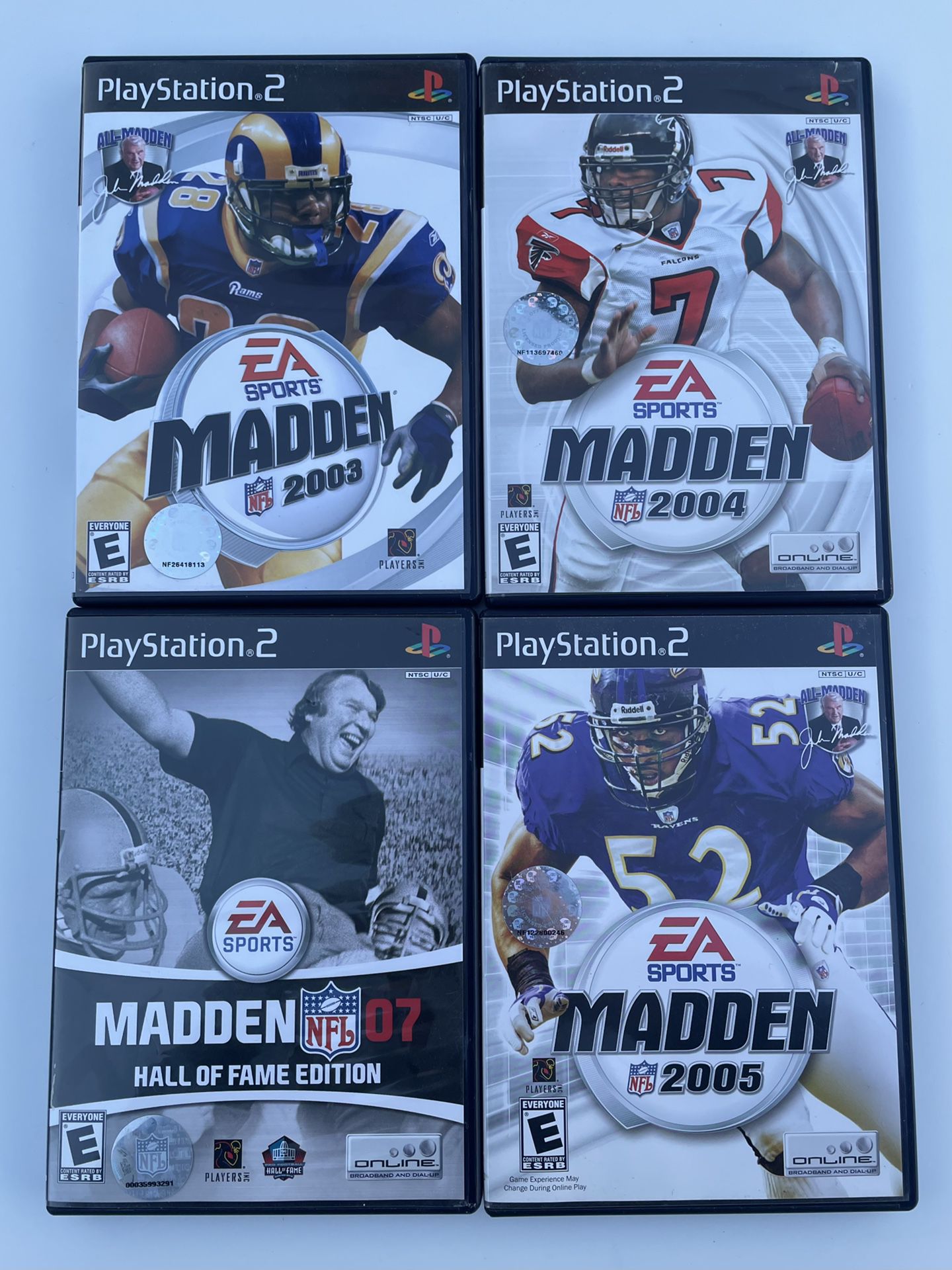 Madden 2003 ‘04 ‘05 ‘07 Lot Of 4 Ps2 Games Complete And Tested