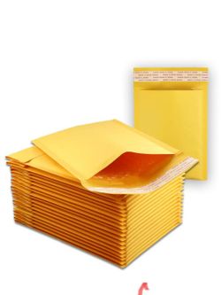 Â #W, 5" x 8", 5 Pack, Kraft Bubble Mailers Padded Shipping Envelopes Self Seal Small Size. Oty 20 Per Pack