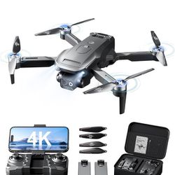 4K HD FPV Foldable Drone w/ Brushless Motor Gesture Control Circle Fly & Extras