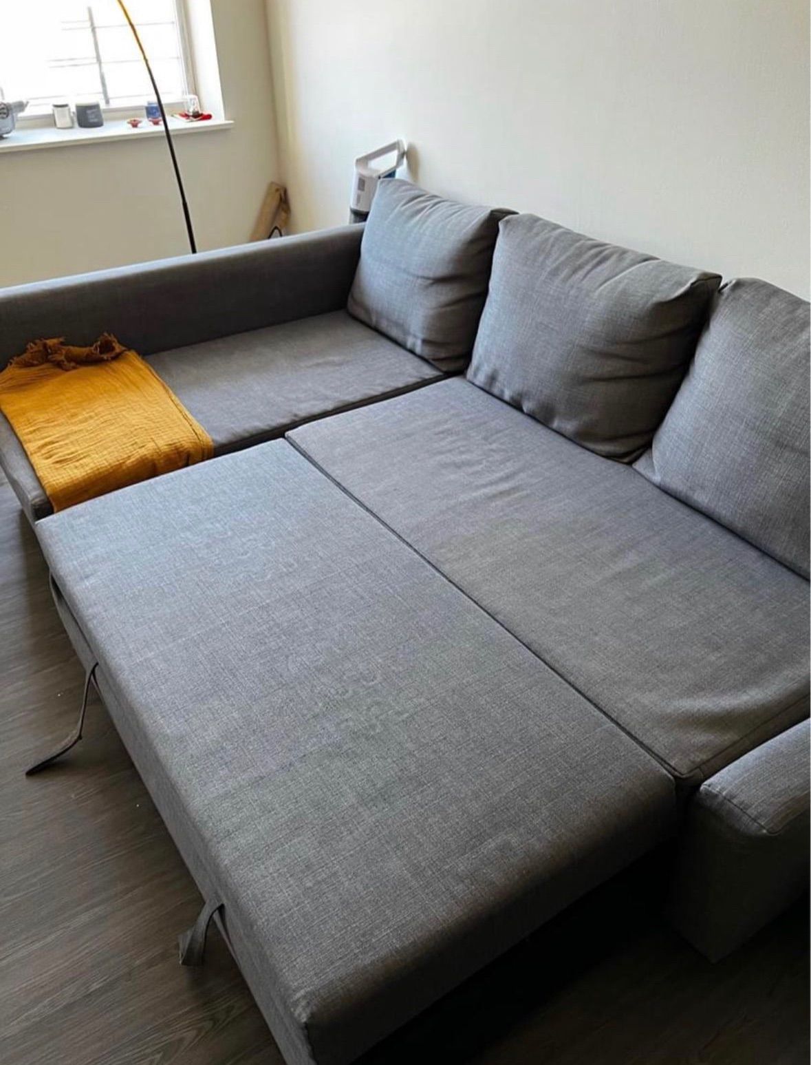Gray Friheten L-Shape Sleeper Sectional Sofa