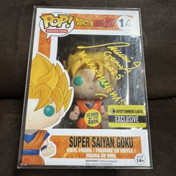 Dragon Ball Z Super Saiyan Goku Funko Signed By Mario Castaneda