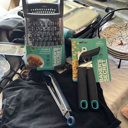 Grater with container and can opener