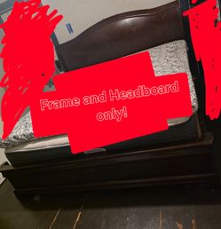 King bed frame and headboard