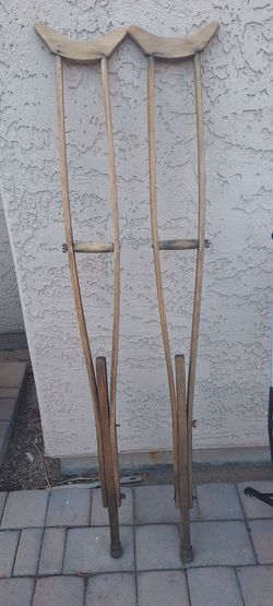 Antique wooden crutches