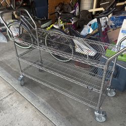Used ULINE Chrome Wire Cart