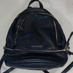 Michael Kors Leather Black Backpack