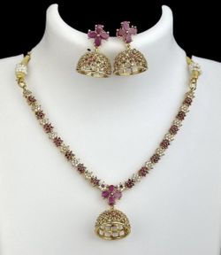 Beautiful Indian Ethnic Wear Necklace With Earrings  Special Festive Discount 