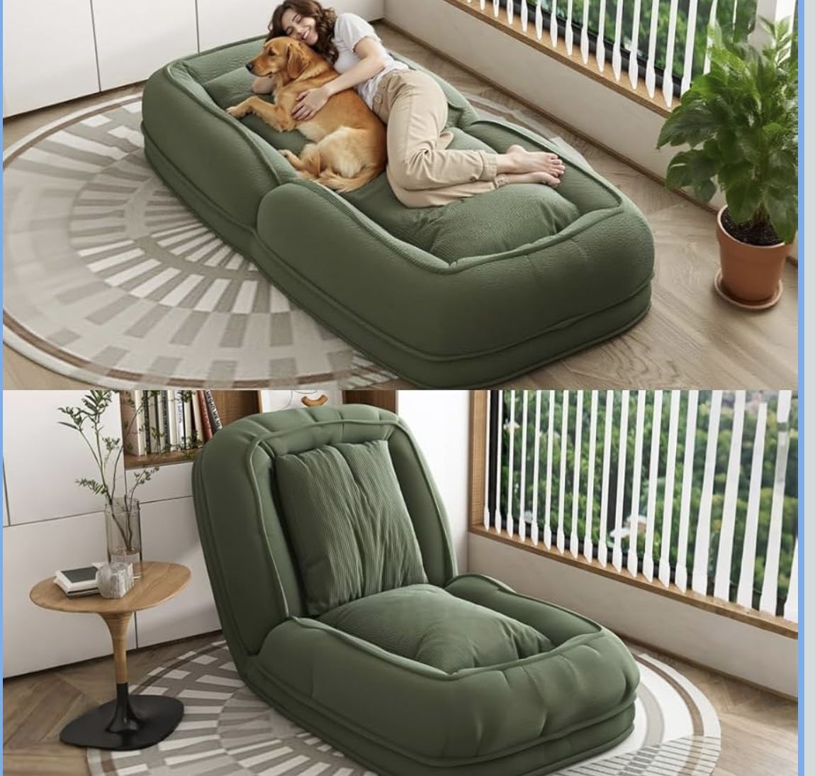 Human Dog Bed, Foldable Lazy Sofa Bed