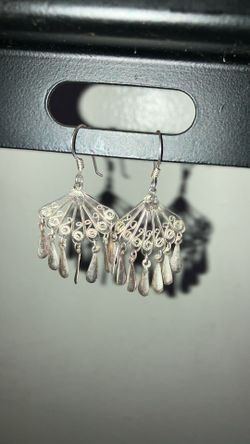 Vintage 925 Silver Earrings 