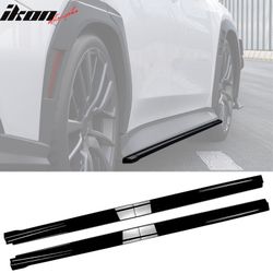 Fits 2022-2025 Subaru WRX STI Style Side Skirt Extension Molding Lip PP Gloss Black