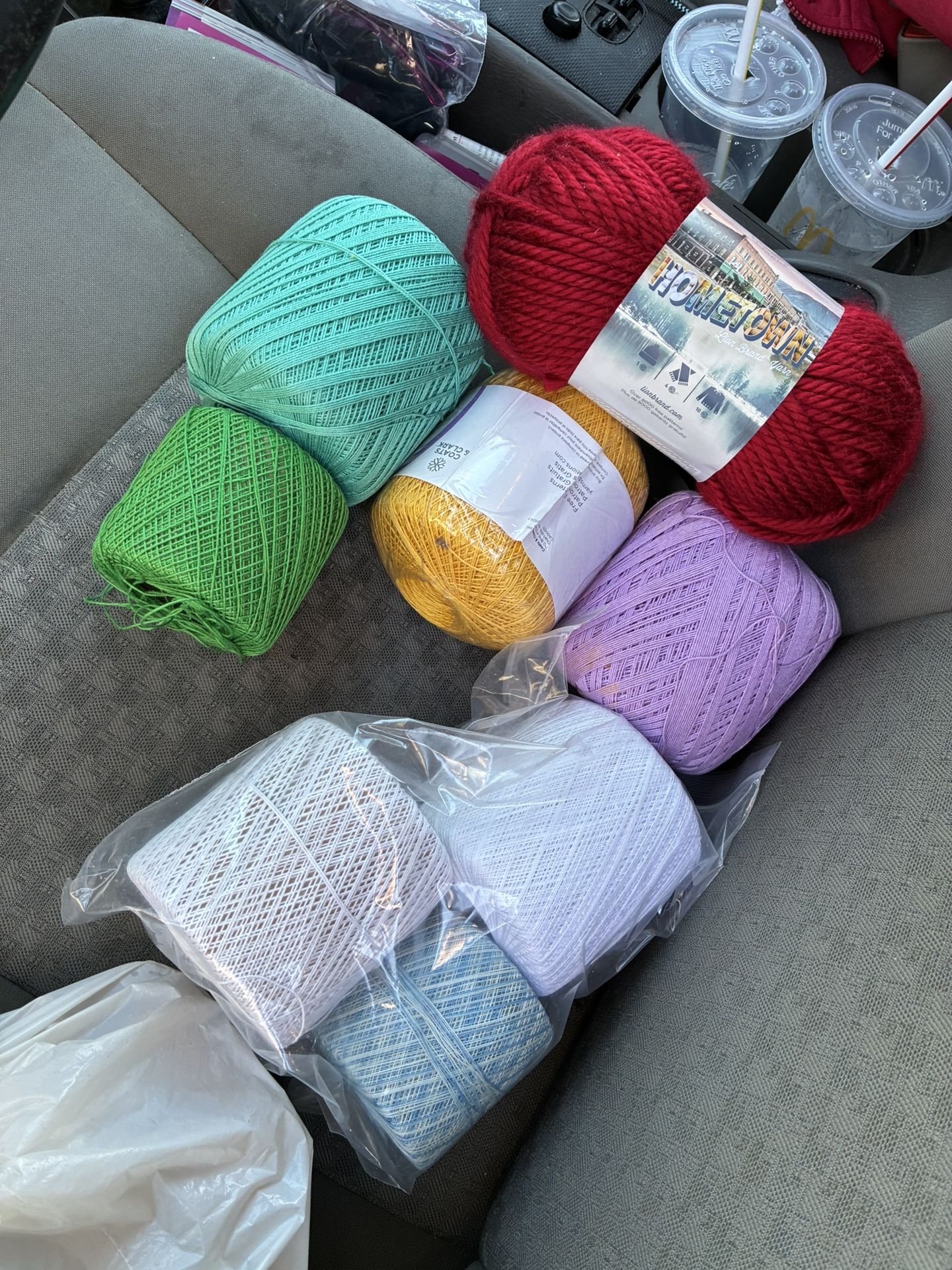 $25 for ALL—😍🥰 some brand new some used -Arts and crafts yarn/string/crochet thread selling altogether will not separate!!! pick up in Yakima my hom