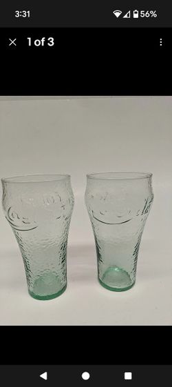 Lot of 2 - Vintage Coca-Cola Drinking Glasses 