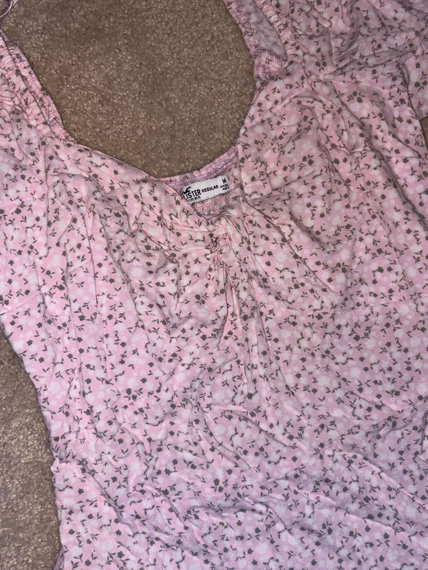 Romantic Pink Floral Mini Dress