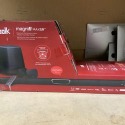 Polk Audio - 5.1-Channel MagniFi Max SR Soundbar with Wireless Subwoofer & Surround Speakers (Pair) - Black #492