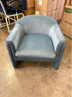 Pair of Velvet Blue Chairs