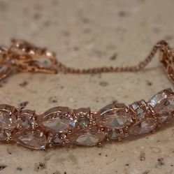 Beautiful Rose Gold Cocktail Bracelet 