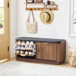 Fluted Shoe Rack Bench