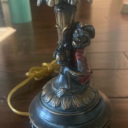 One Antique Accent Lamp, Monkey Antique