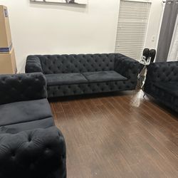 3-Piece Living Room Set – Glam Style