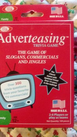 Advertising Trivia 🎮...Cards....New in 📦...