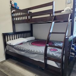 Twin Over Full Wooden Bunk Bend