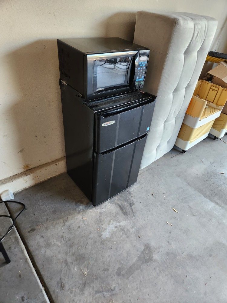 Mini Fridge, Freezer, And Microwave