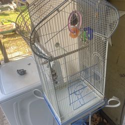 Bird Cage With Stand Like New