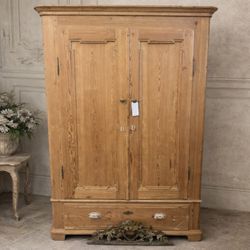 Antique French Pine Armoire 