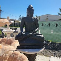 Concrete Resin Fiberglass Buddha Statue / Cement Fiberglass Backyard Patio Buddhas