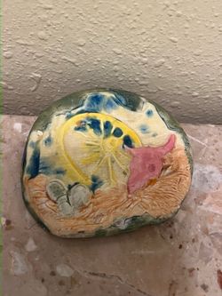 Hand-Painted Ceramic Art Stone