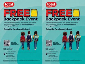 Free backpacks