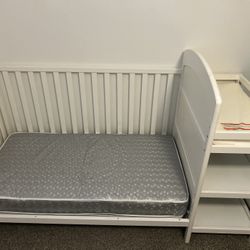 Baby Bed And Changing Table W/ Mattress
