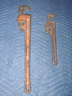 Two Straight Pipe Wrenches - 24" OHIO FORGE and 14" SEARS