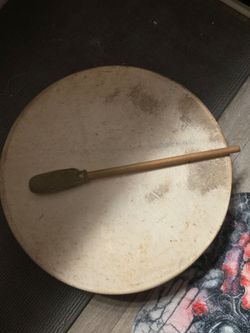 Hand Drum native American heritage with Mallet