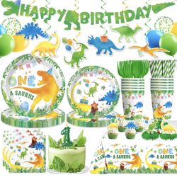One A Saurus Birthday Decorations