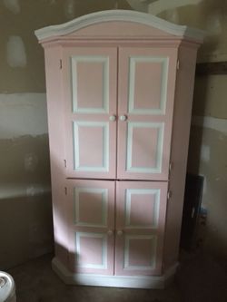 Pink & White Armoire