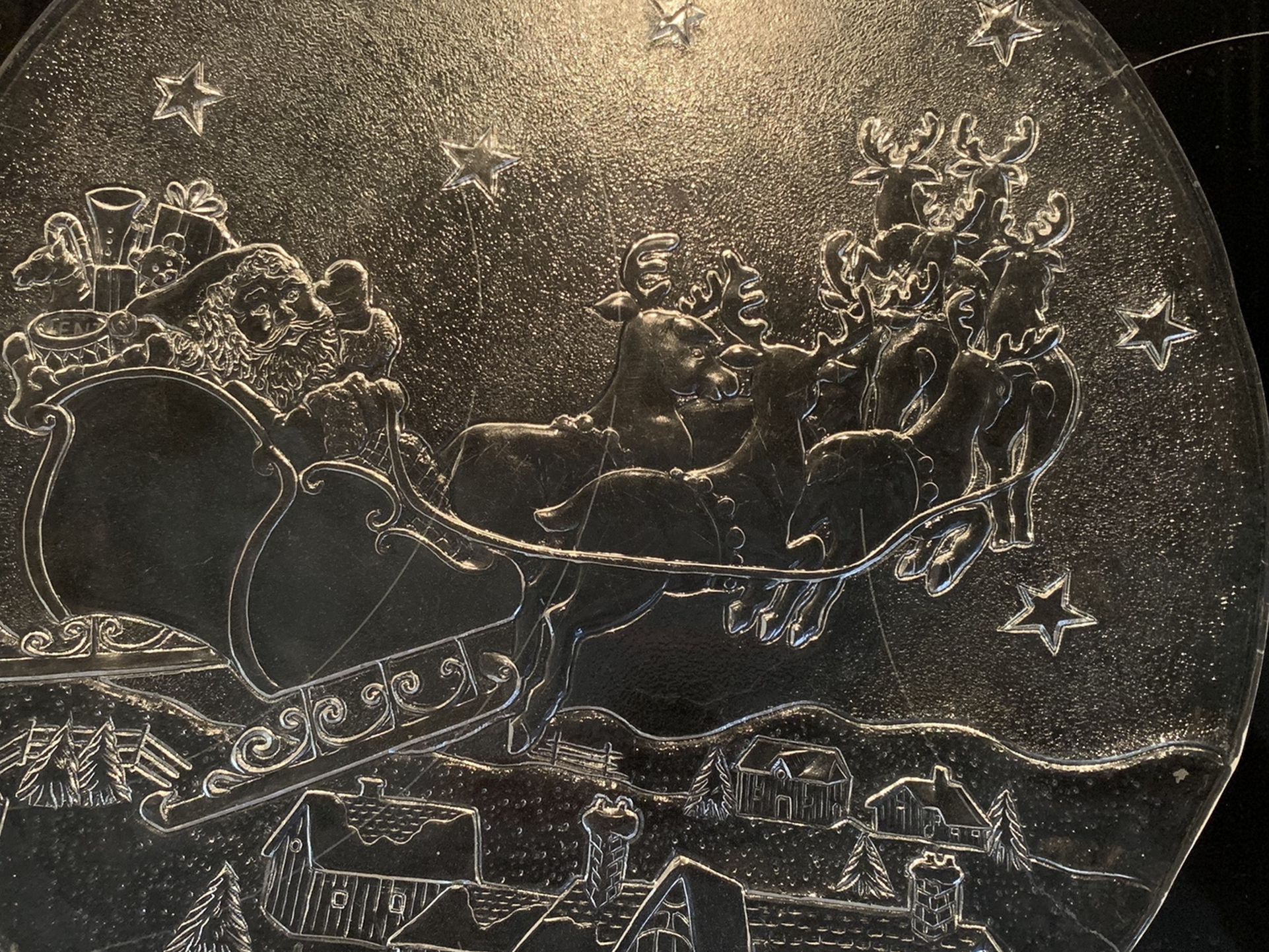 Christmas Glass Serving Plates