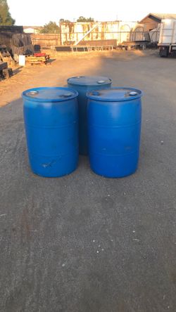 3 large barrels